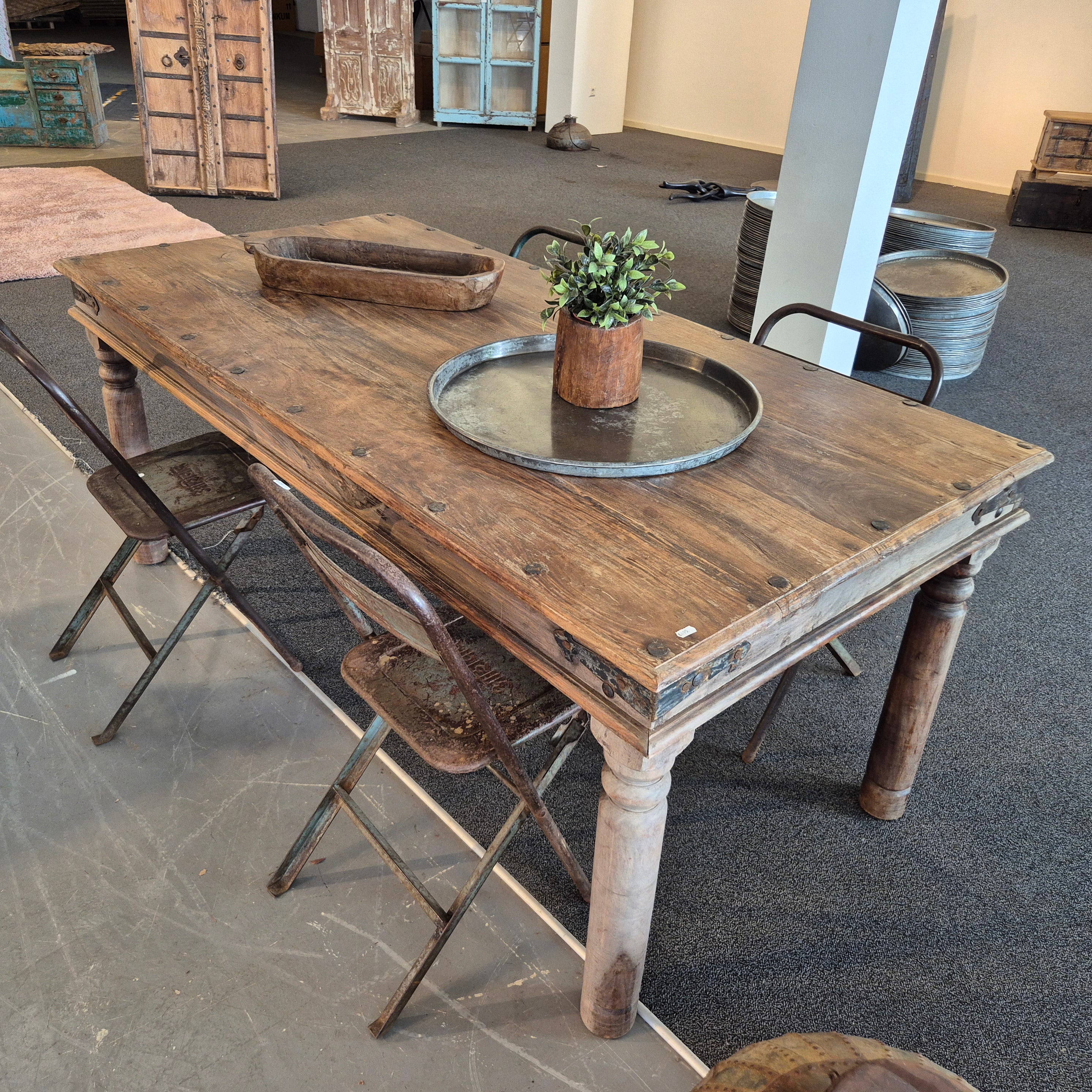 Eettafel India teak