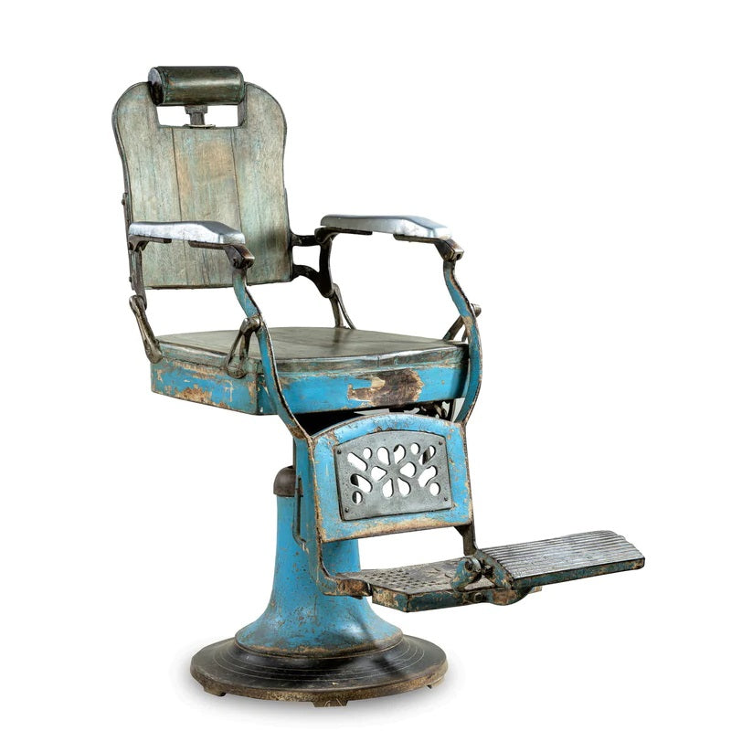 Antique barber chair Blue