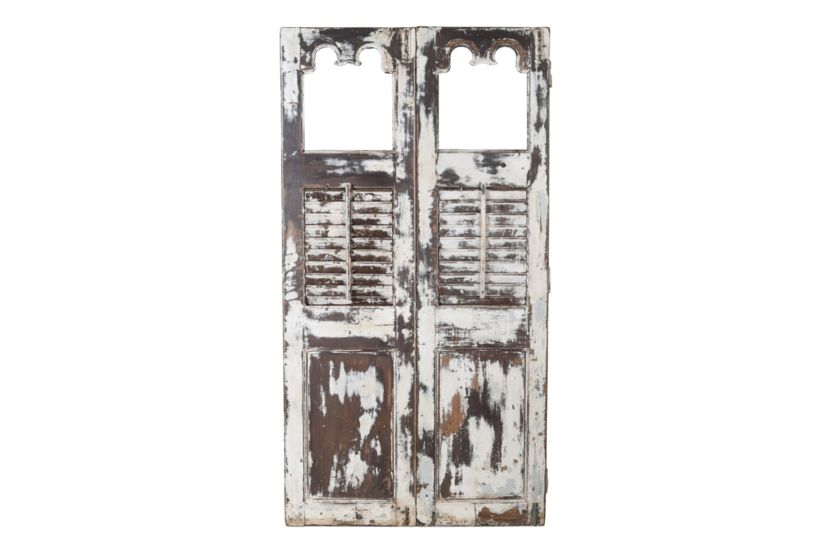 Antique louvre doors