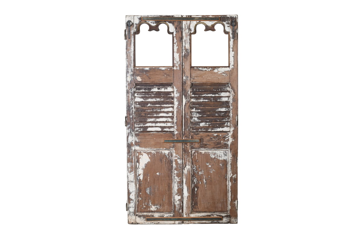 Antique louvre doors