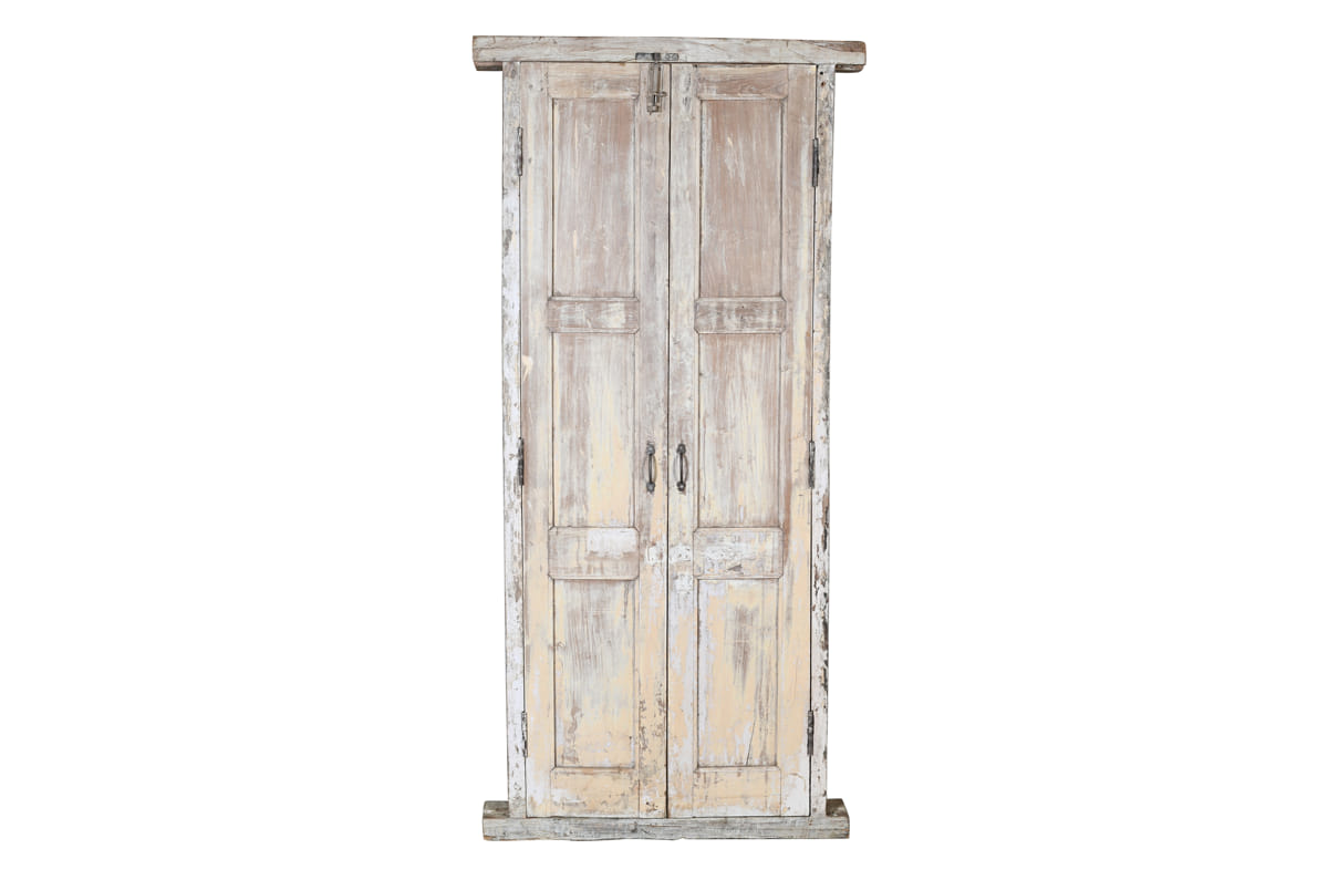 Antique door whitewash
