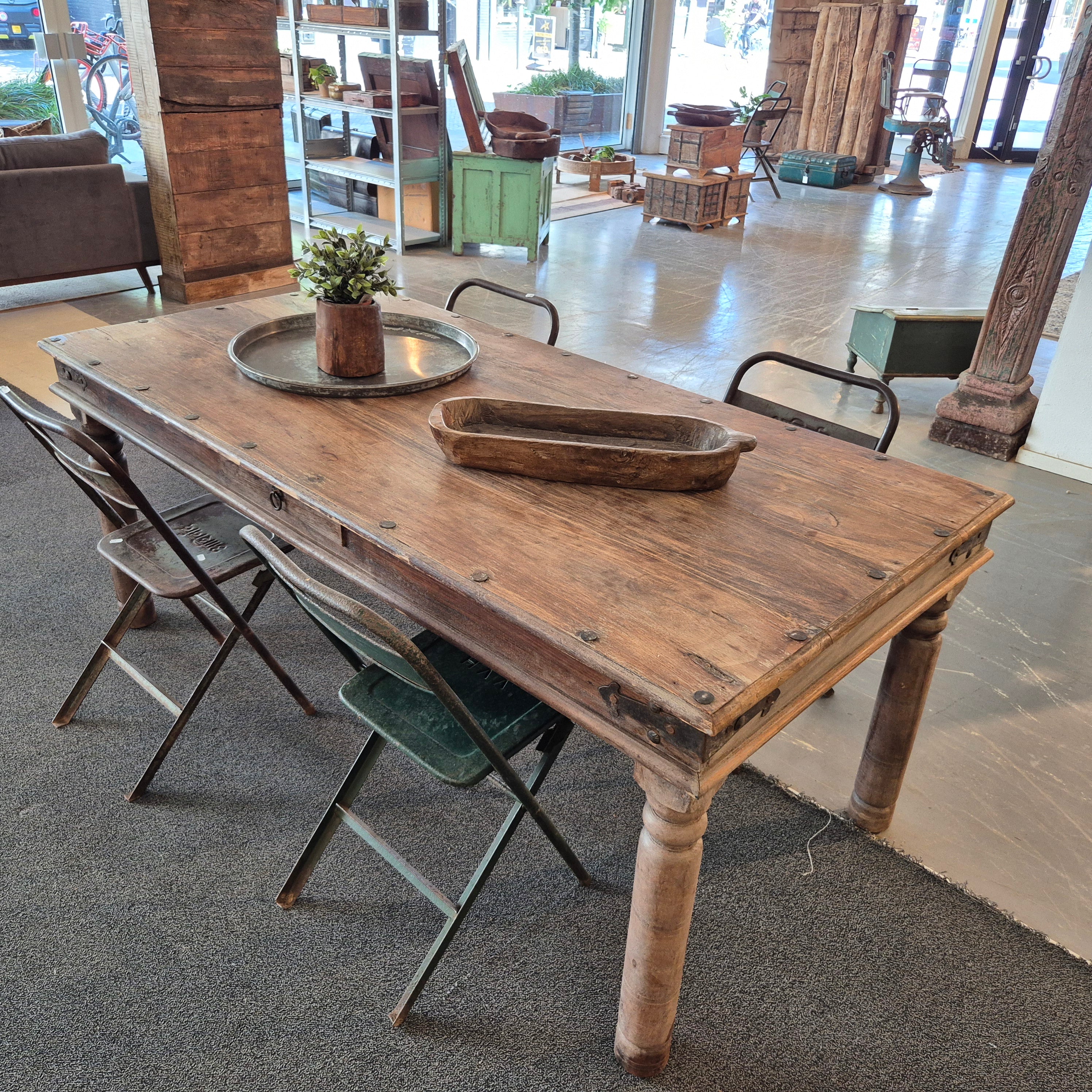 Eettafel India teak